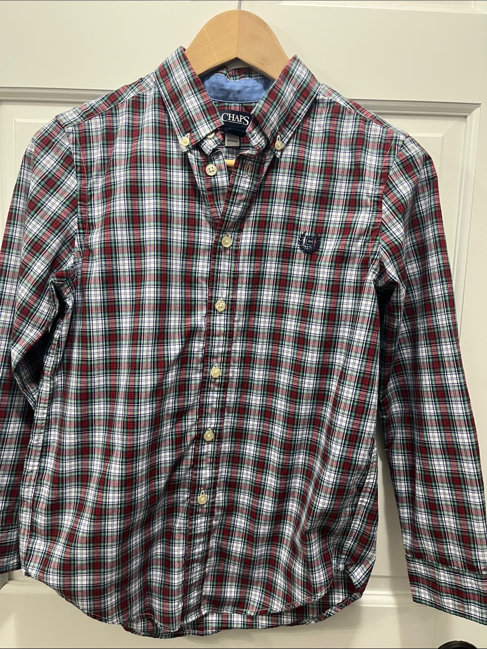 Boys Plaid button down Chaps size 10/12
